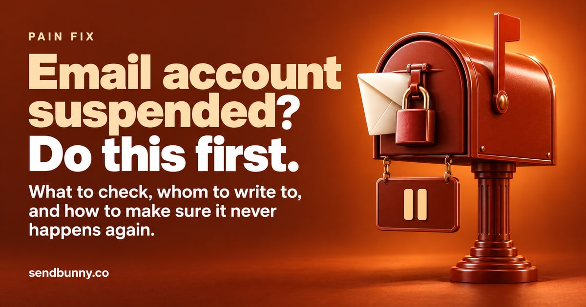 Your email platform suspended you