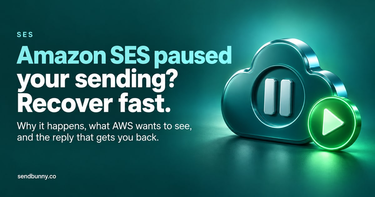 Amazon SES paused your sending